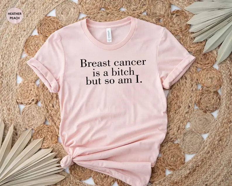 Breast Cancer Is A Bitch But So Am I - Adult & Kids T-Shirts, Sweatshirts & Hoodies apparel design preview 1