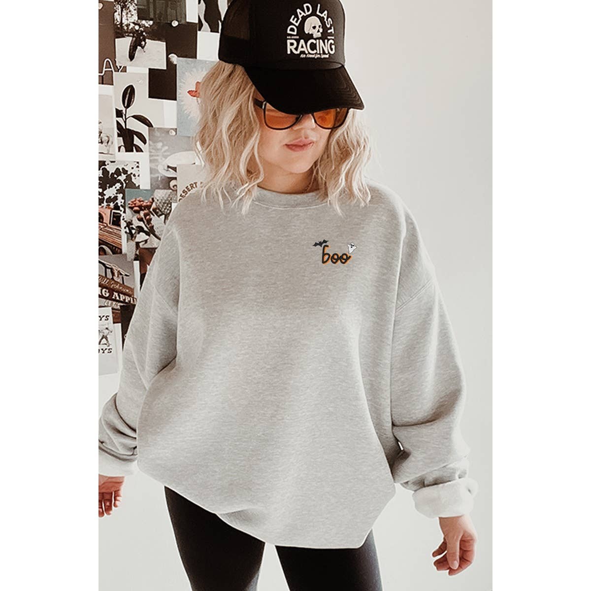 Boo Embroidery Vintage Graphic - Adult & Kids T-Shirts, Sweatshirts & Hoodies apparel design preview 1