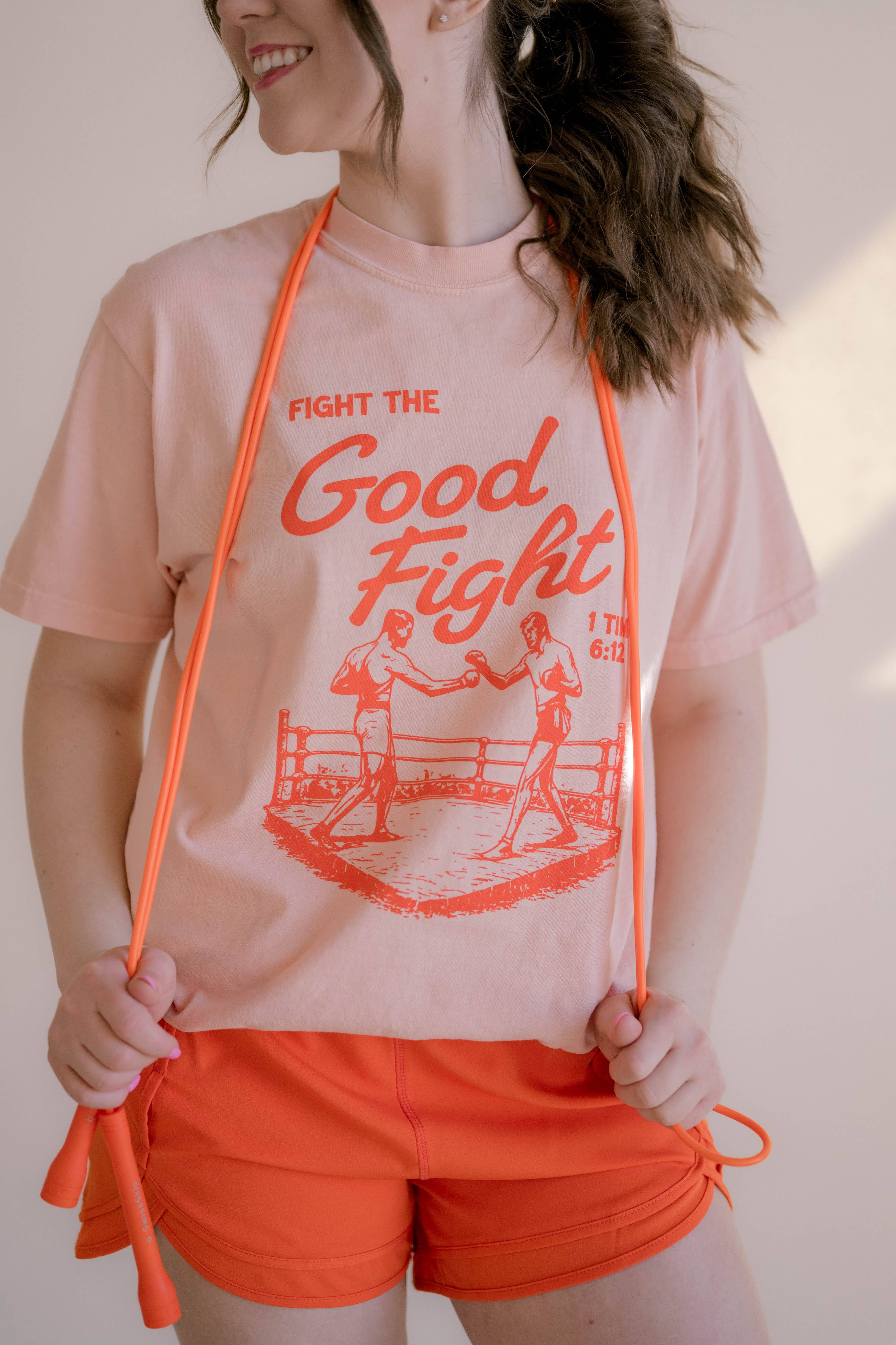 Fight the Good Peach - Adult & Kids T-Shirts, Sweatshirts & Hoodies apparel design preview 1
