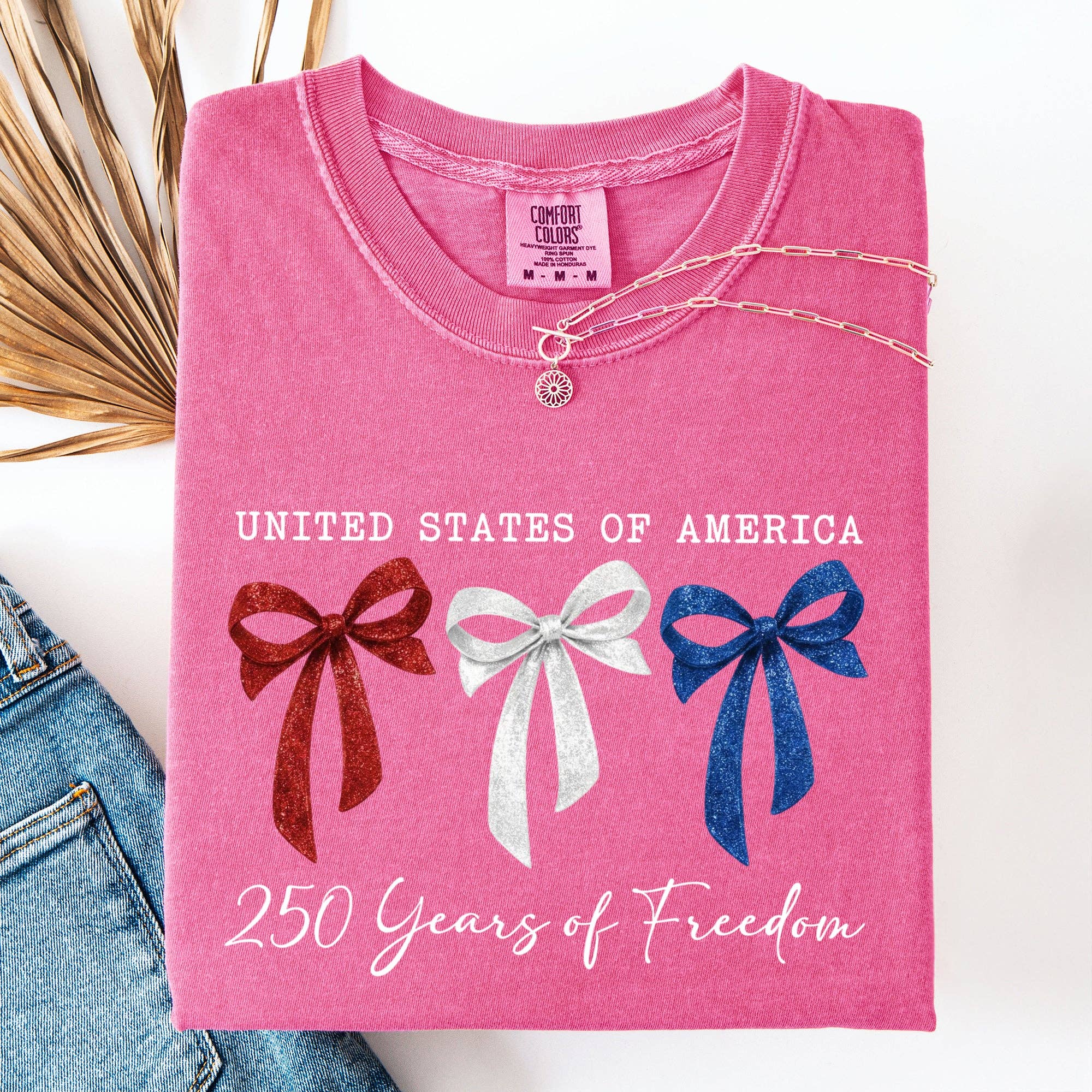 Glittery, Red White and Blue America Comfort Colors - Adult & Kids T-Shirts, Sweatshirts & Hoodies apparel design preview 1