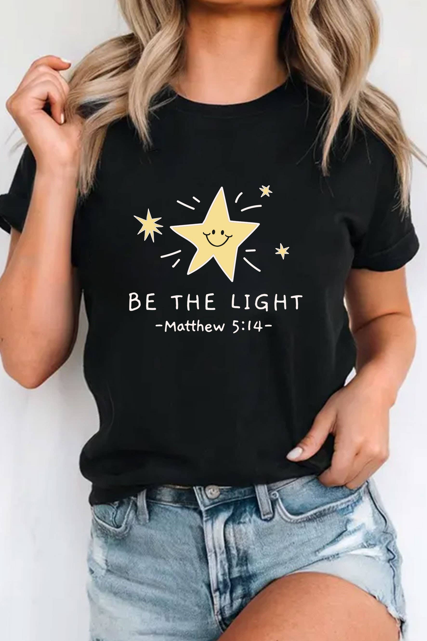 Be the Light Star Graphic - Adult & Kids T-Shirts, Sweatshirts & Hoodies apparel design preview 1