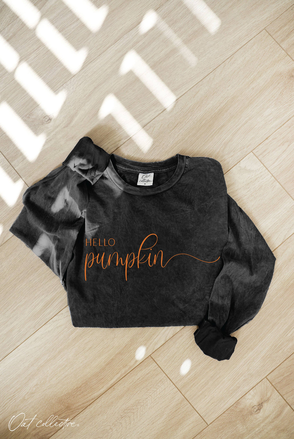 Hello Pumpkin Mineral Washed Graphic - Adult & Kids T-Shirts, Sweatshirts & Hoodies apparel design preview 1