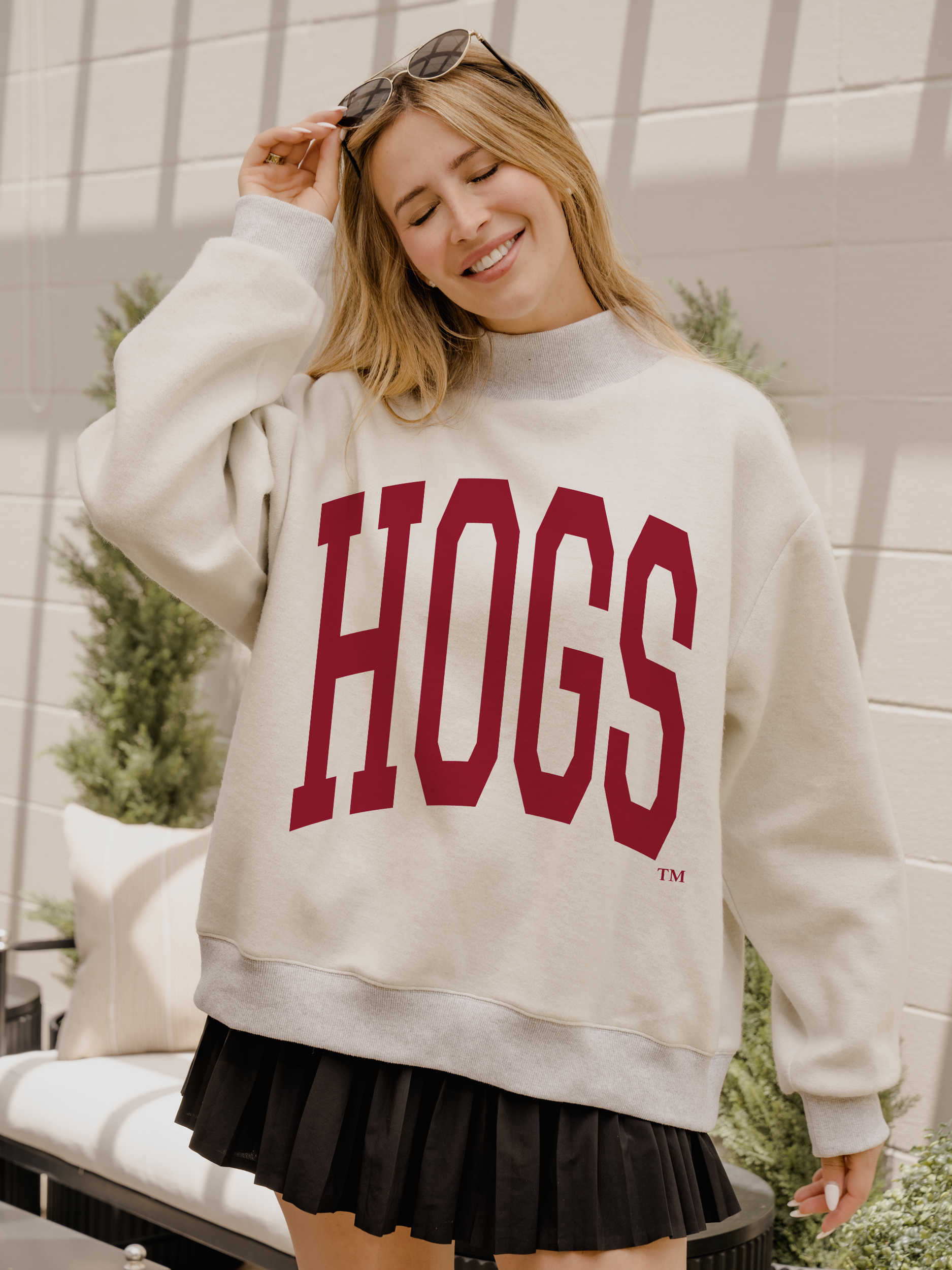 Hogs Tall Boy Gray Reversible Mock Neck - Adult & Kids T-Shirts, Sweatshirts & Hoodies apparel design preview 1