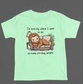 Bigfoot At Home Avoiding People (Mint Green) - Adult & Kids T-Shirts, Sweatshirts & Hoodies apparel design preview 1
