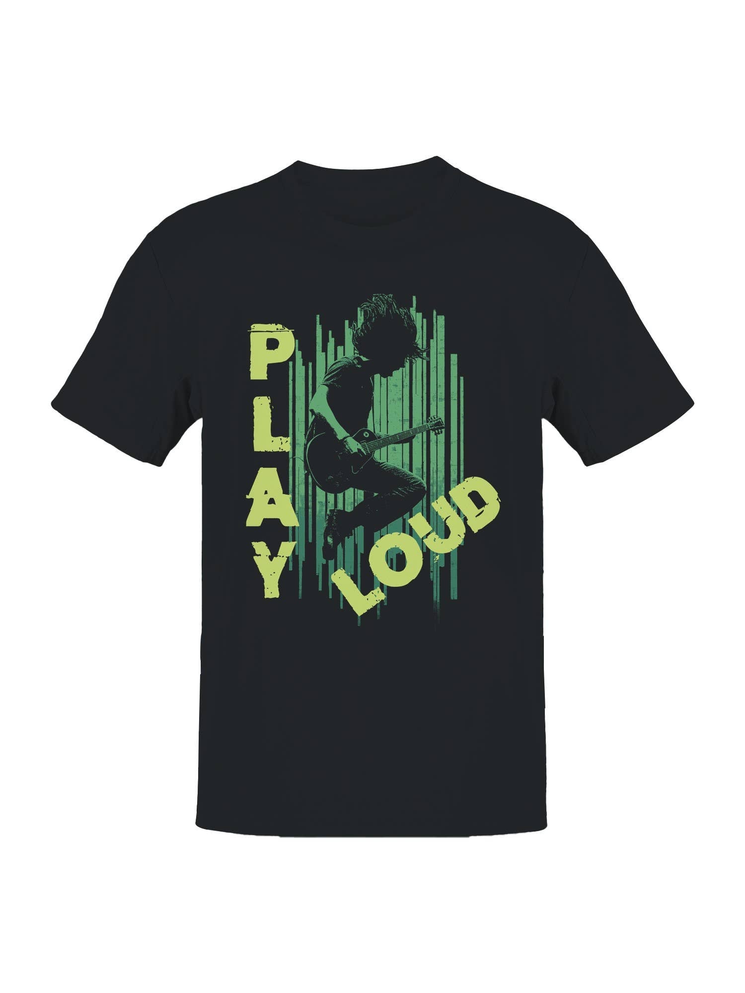 Guitarist Energy: Play Loud Vibes Men's - Adult & Kids T-Shirts, Sweatshirts & Hoodies apparel design preview 1
