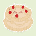 Eat Shit Sticker Decal, Funny Vintage Cake - Adult & Kids T-Shirts, Sweatshirts & Hoodies apparel design preview 1