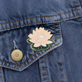 Pink Water Lily Flower Enamel Pin July Birth Month - Adult & Kids T-Shirts, Sweatshirts & Hoodies apparel design preview 1