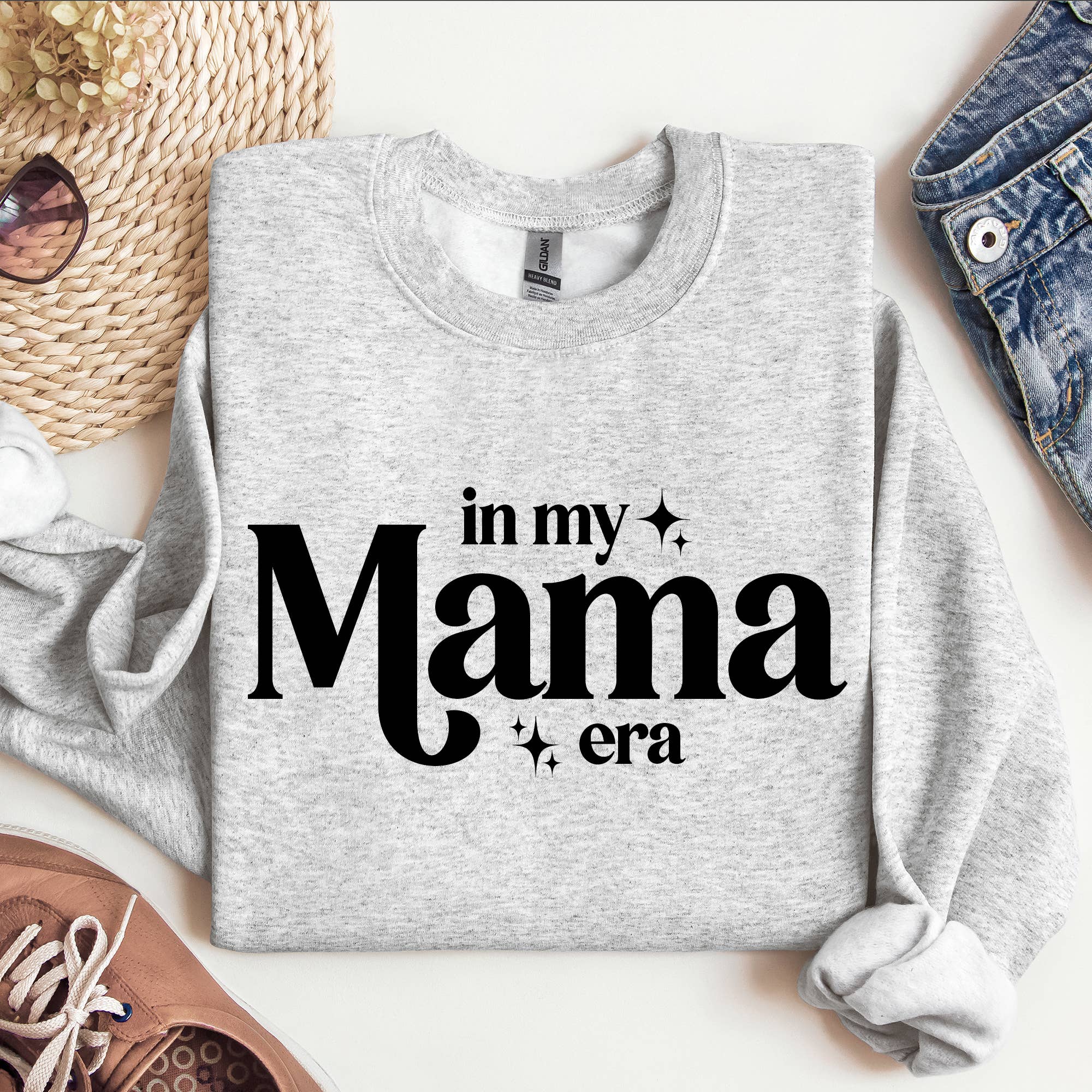 In My Mama Era Crewneck Mother's Day, Mom - Adult & Kids T-Shirts, Sweatshirts & Hoodies apparel design preview 1