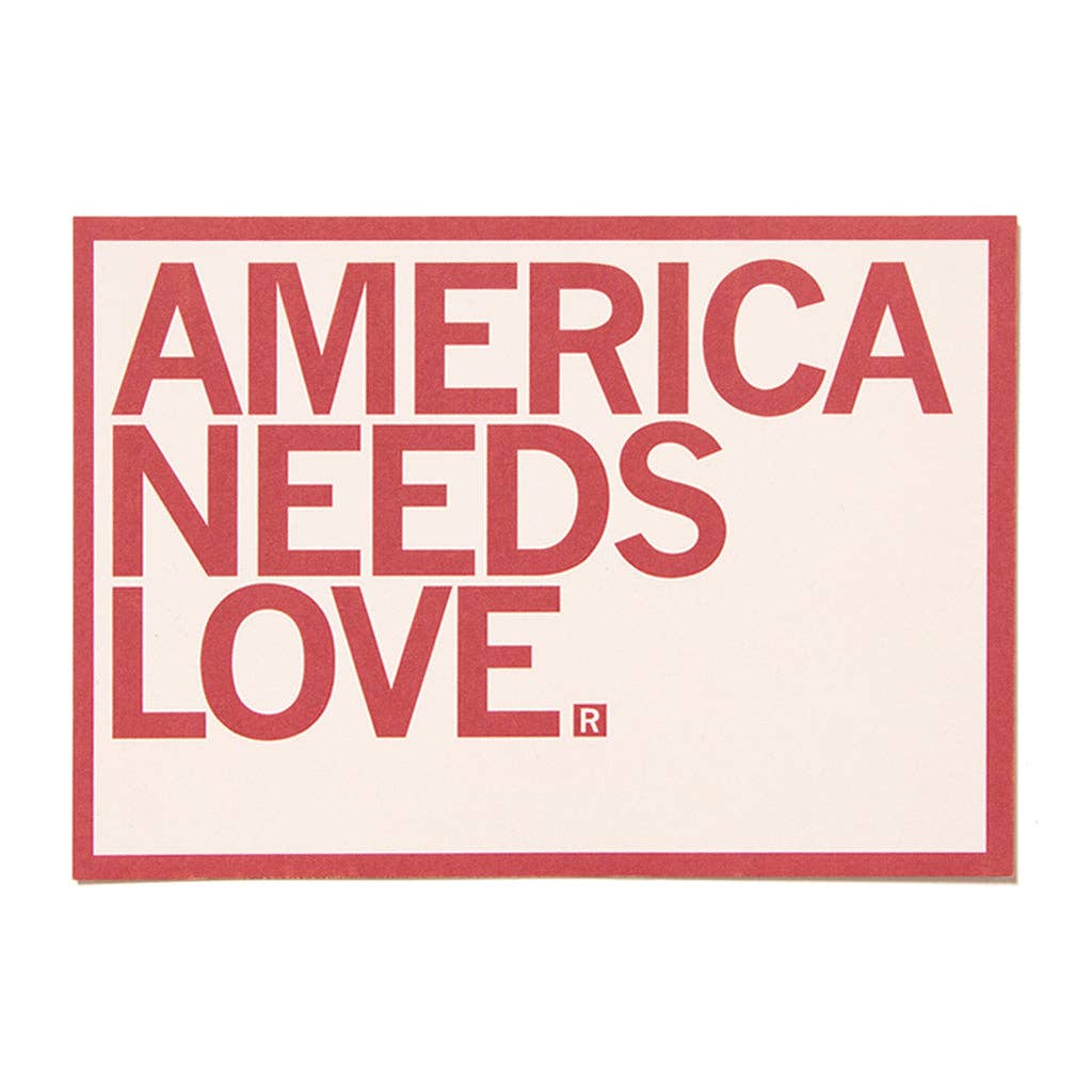 America Needs Love Postcard - Adult & Kids T-Shirts, Sweatshirts & Hoodies apparel design preview 1