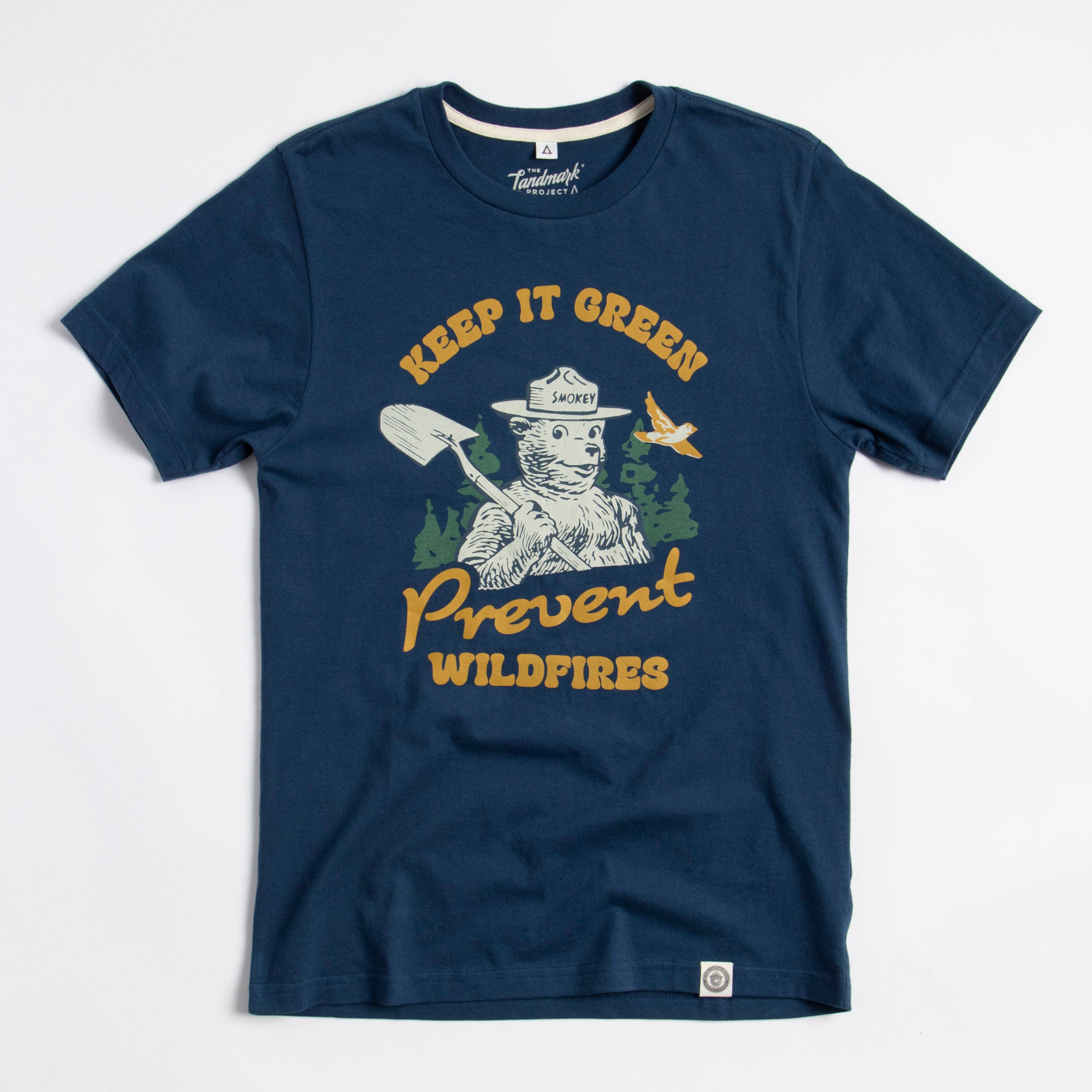 Keep It Green, Prevent Wildfires Unisex Short Sleeve - Adult & Kids T-Shirts, Sweatshirts & Hoodies apparel design preview 1