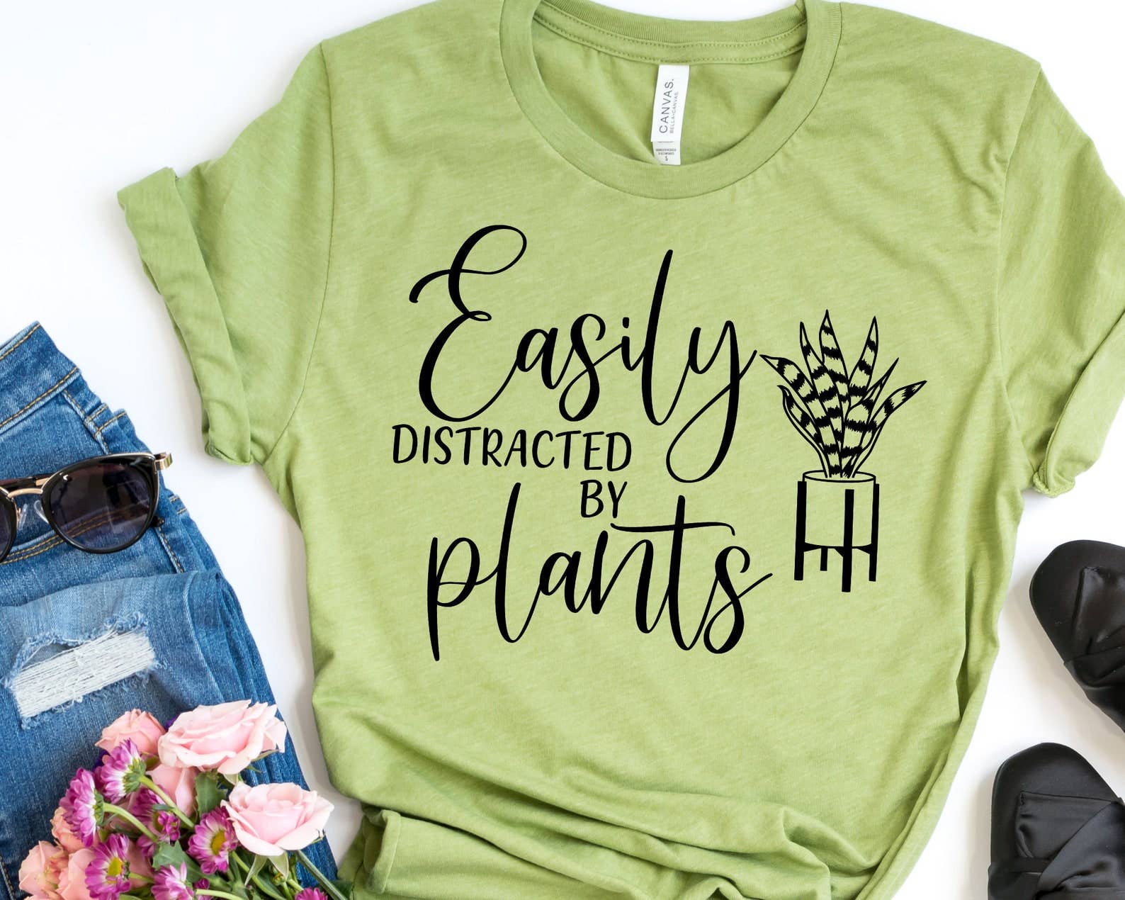 Easily Distracted By Plants - Adult & Kids T-Shirts, Sweatshirts & Hoodies apparel design preview 1