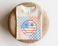 America Checkered Flag Happy Face - Adult & Kids T-Shirts, Sweatshirts & Hoodies apparel design preview 1