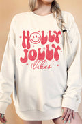 Holly Jolly Vibes Oversize Graphic Terry - Adult & Kids T-Shirts, Sweatshirts & Hoodies apparel design preview 1