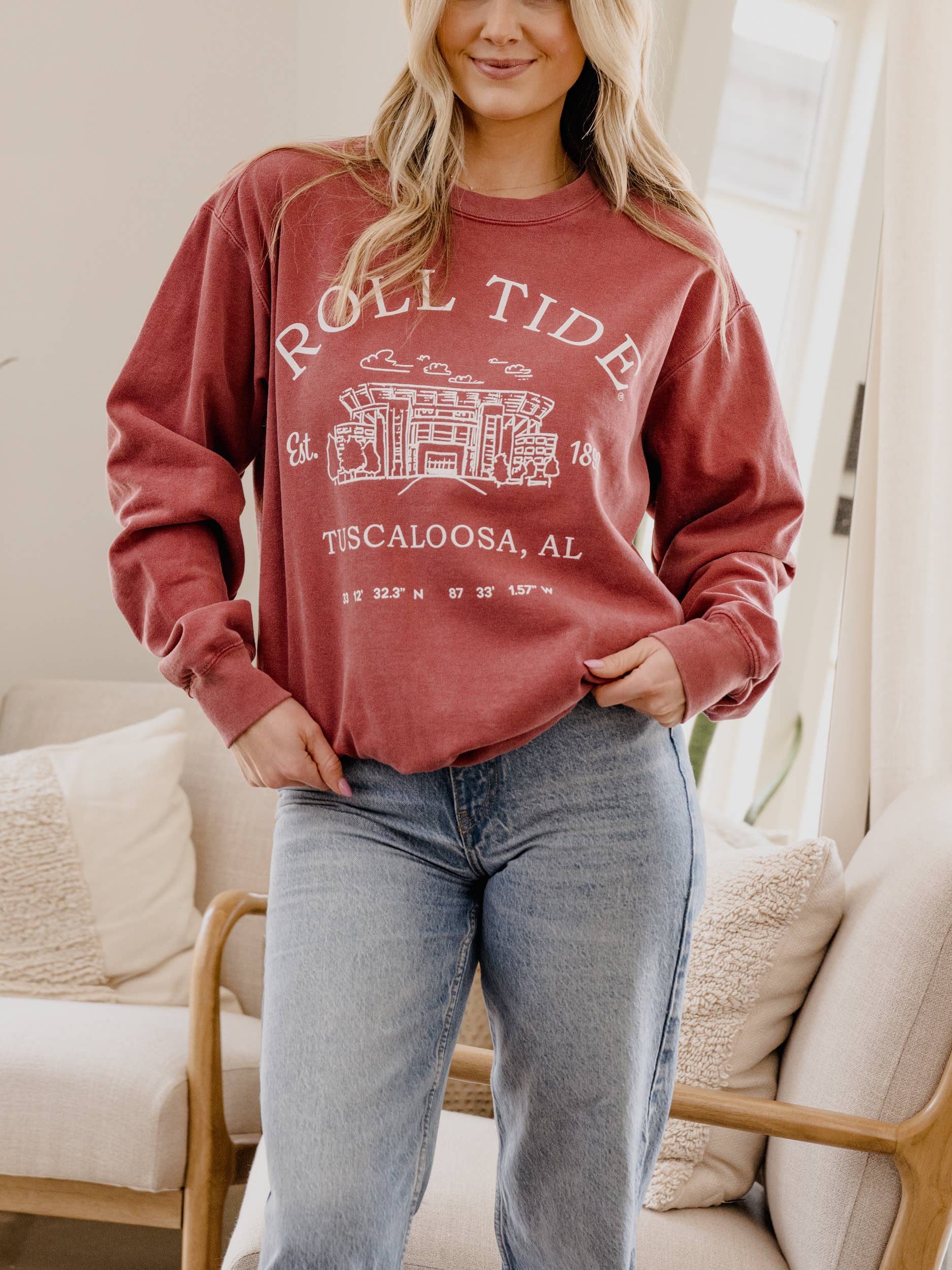Bama Crimson Tide Stadium Coordinates Cc - Adult & Kids T-Shirts, Sweatshirts & Hoodies apparel design preview 1