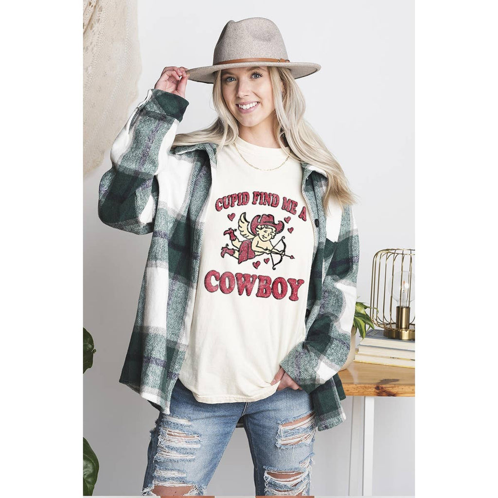Cupid Find Me A Cowboy Graphic - Adult & Kids T-Shirts, Sweatshirts & Hoodies apparel design preview 1