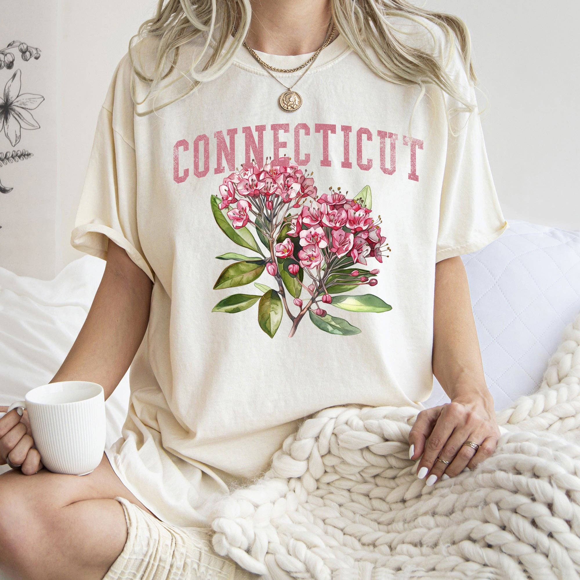Connecticut State Flower - Adult & Kids T-Shirts, Sweatshirts & Hoodies apparel design preview 1