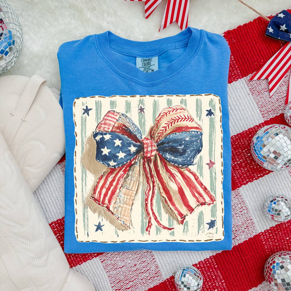 Vintage Patriotic Bow - Adult & Kids T-Shirts, Sweatshirts & Hoodies apparel design preview 1