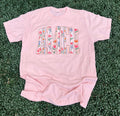 Floral Varsity Amen with Pearls On Comfort Colors - Adult & Kids T-Shirts, Sweatshirts & Hoodies apparel design preview 1