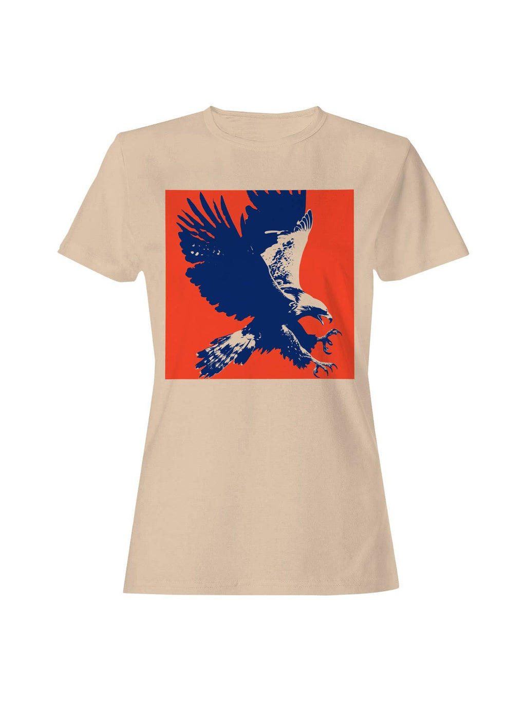 Bold Blue Eagle On Red Canvas Women's - Adult & Kids T-Shirts, Sweatshirts & Hoodies apparel design preview 1