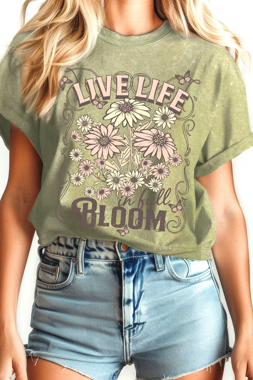Live Life in Full Bloom Mineral Graphic - Adult & Kids T-Shirts, Sweatshirts & Hoodies apparel design preview 1