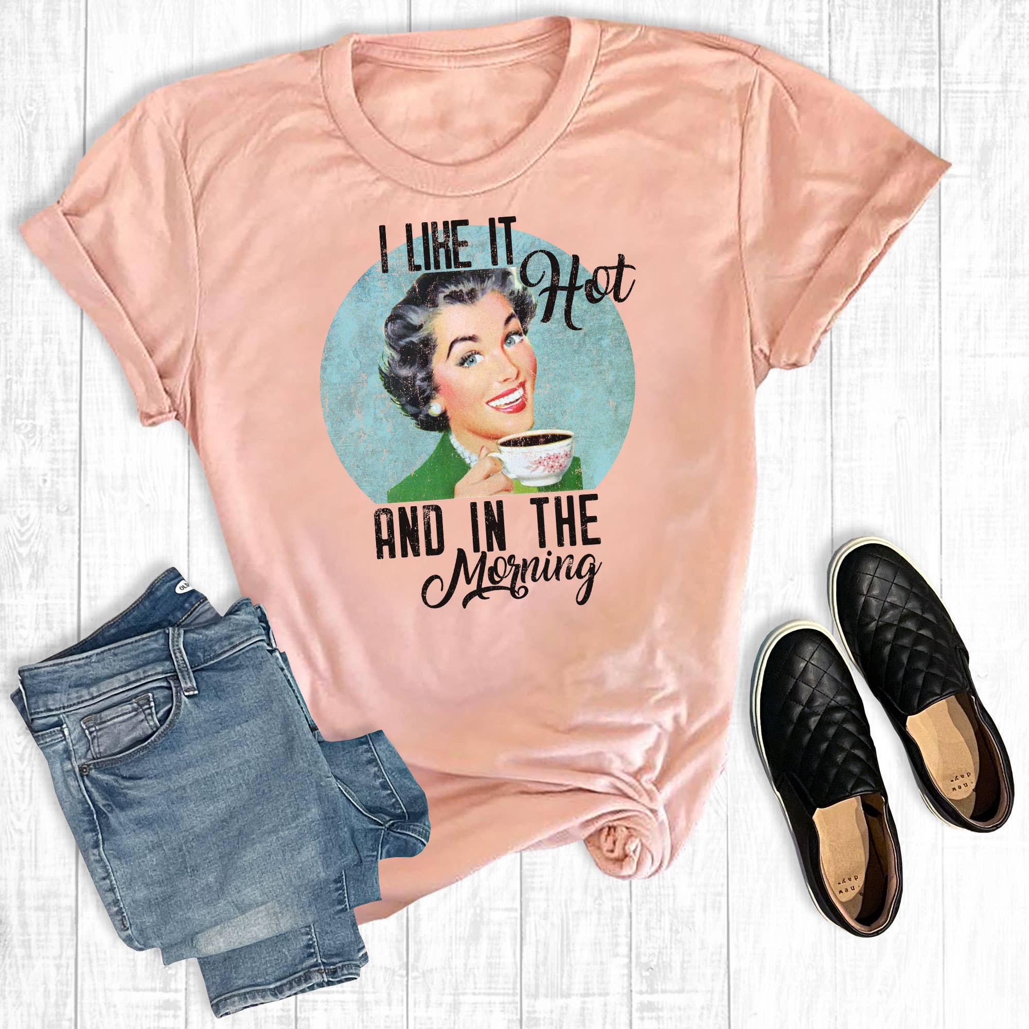 I Like It Hot and in the Morning Coffee - Adult & Kids T-Shirts, Sweatshirts & Hoodies apparel design preview 1