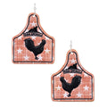 Star Farm Animal Tooled Leather Earrings Rooster - Adult & Kids T-Shirts, Sweatshirts & Hoodies apparel design preview 1