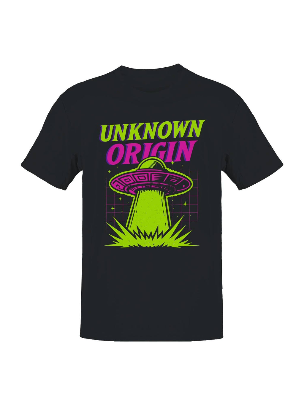 Ufo Neon Art Unknown Origin Men's - Adult & Kids T-Shirts, Sweatshirts & Hoodies apparel design preview 1