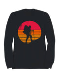 Retro Sunset Hiking Adventure Men's - Adult & Kids T-Shirts, Sweatshirts & Hoodies apparel design preview 1