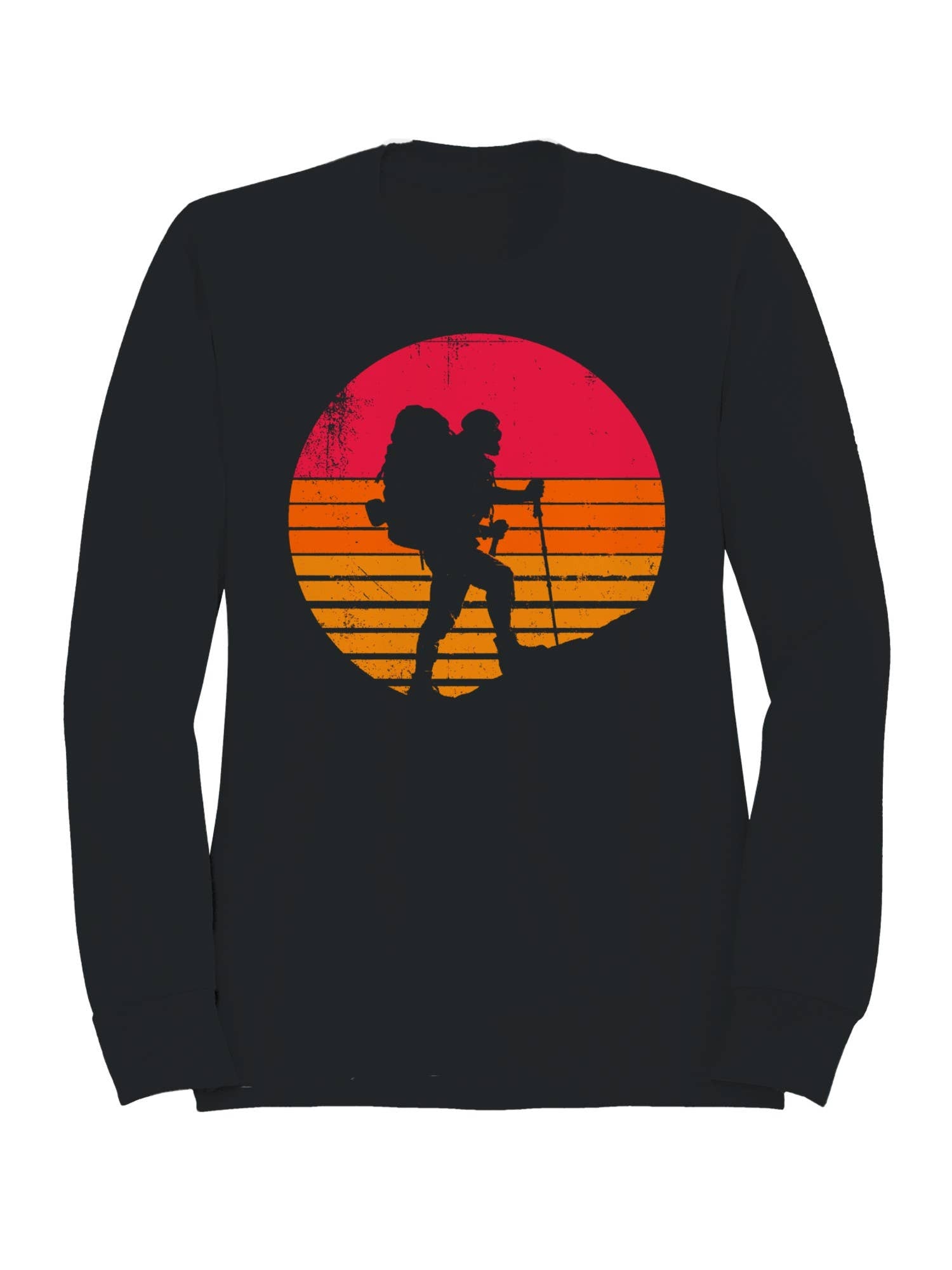 Retro Sunset Hiking Adventure Men's - Adult & Kids T-Shirts, Sweatshirts & Hoodies apparel design preview 1