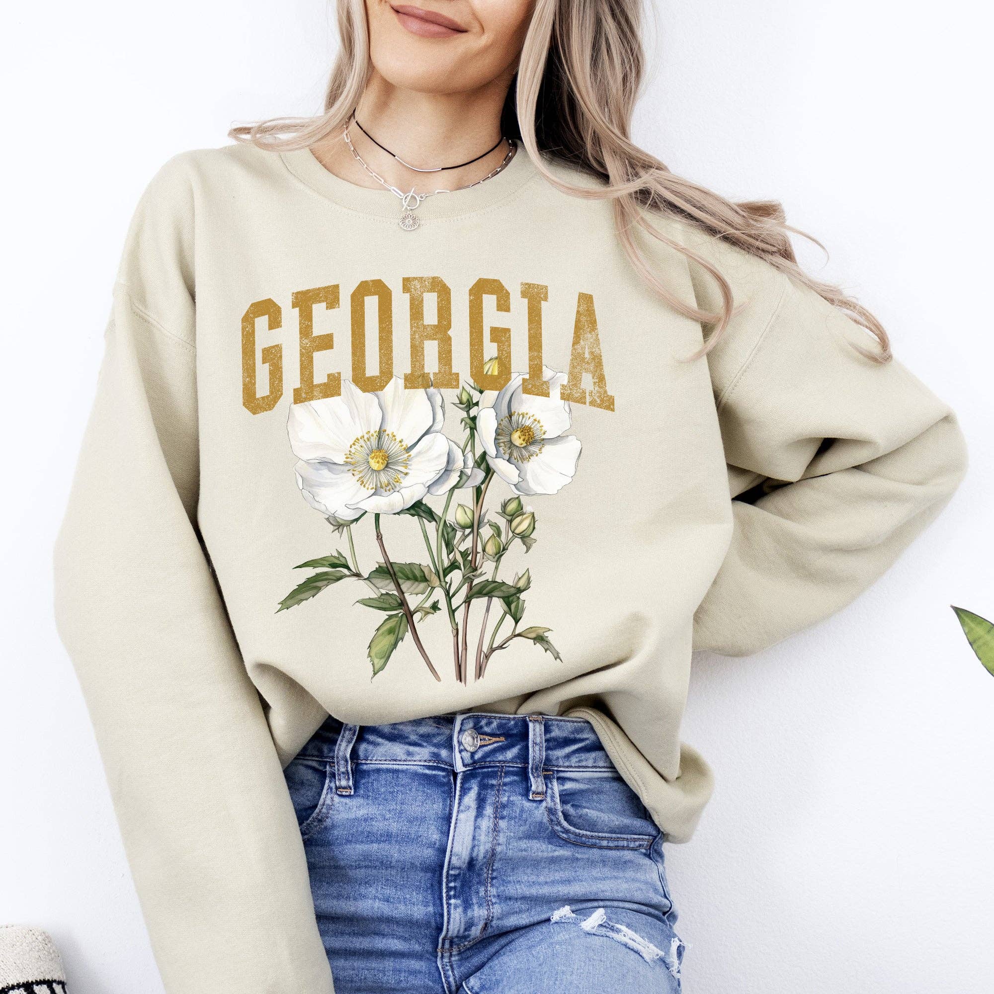 Georgia State Flower - Adult & Kids T-Shirts, Sweatshirts & Hoodies apparel design preview 1