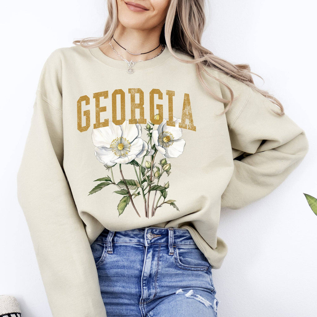 Georgia State Flower - Adult & Kids T-Shirts, Sweatshirts & Hoodies apparel design preview 1