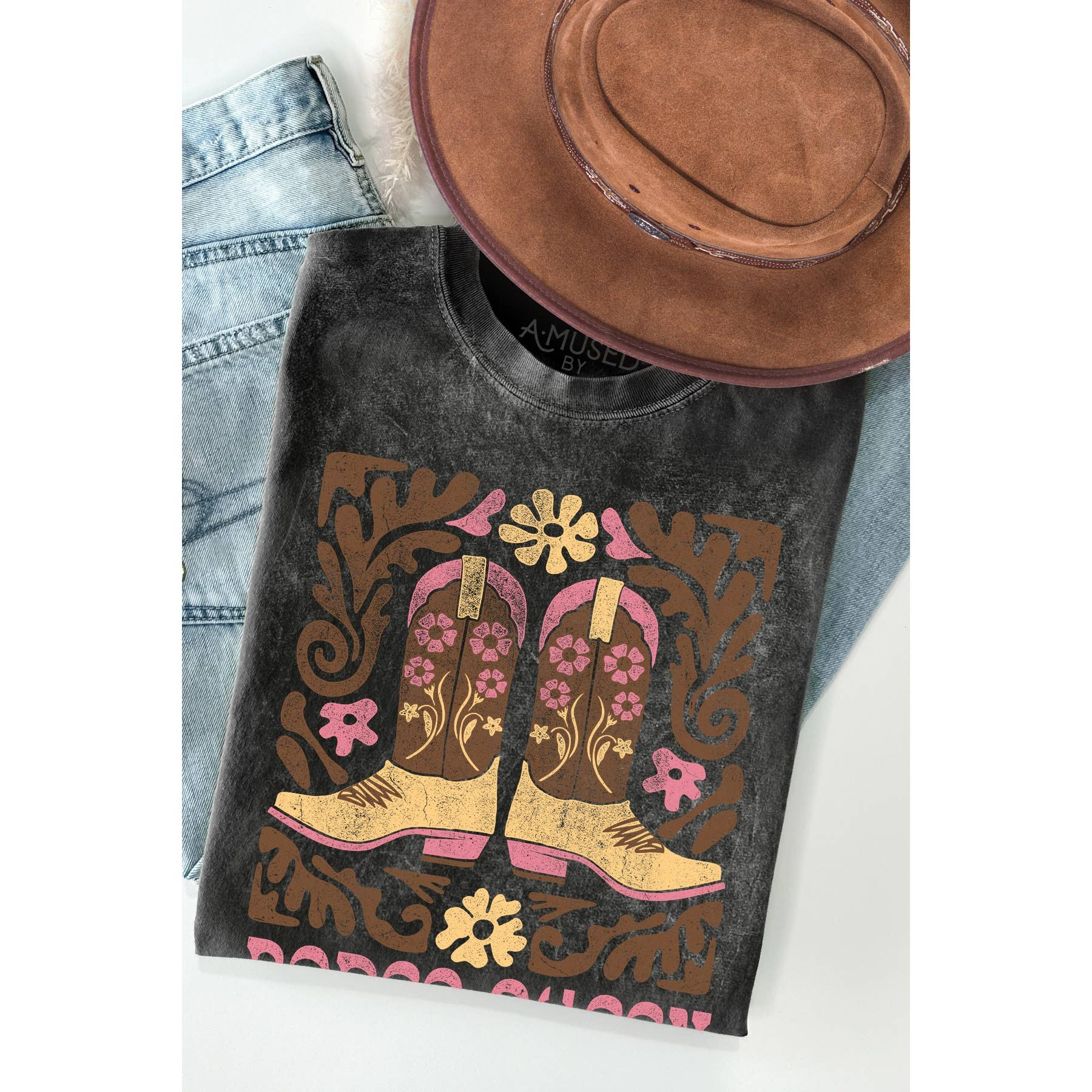 Rodeo Wueen Mineral Wash - Adult & Kids T-Shirts, Sweatshirts & Hoodies apparel design preview 1