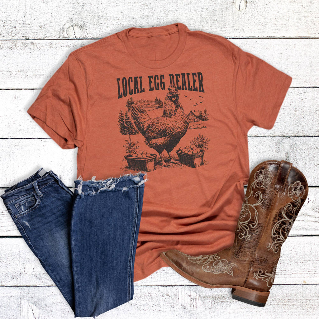 Western Local Egg Dealer Graphic - Adult & Kids T-Shirts, Sweatshirts & Hoodies apparel design preview 1