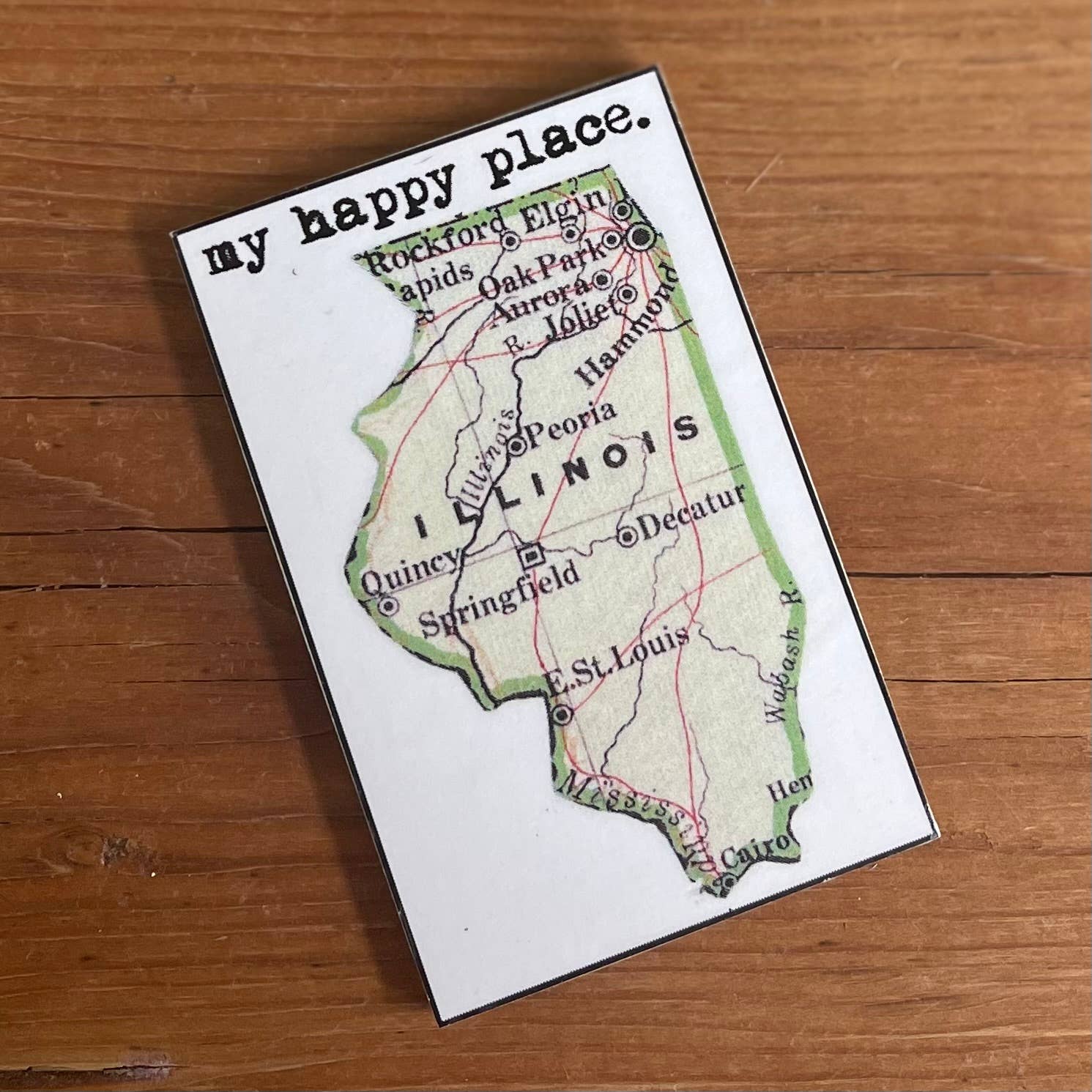 Illinois Map Magnets and Key Chains - Adult & Kids T-Shirts, Sweatshirts & Hoodies apparel design preview 1