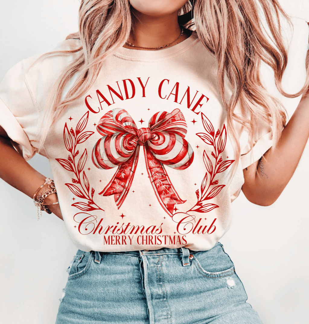 Candy Cane Christmas Club Multiple Color Options - Adult & Kids T-Shirts, Sweatshirts & Hoodies apparel design preview 1