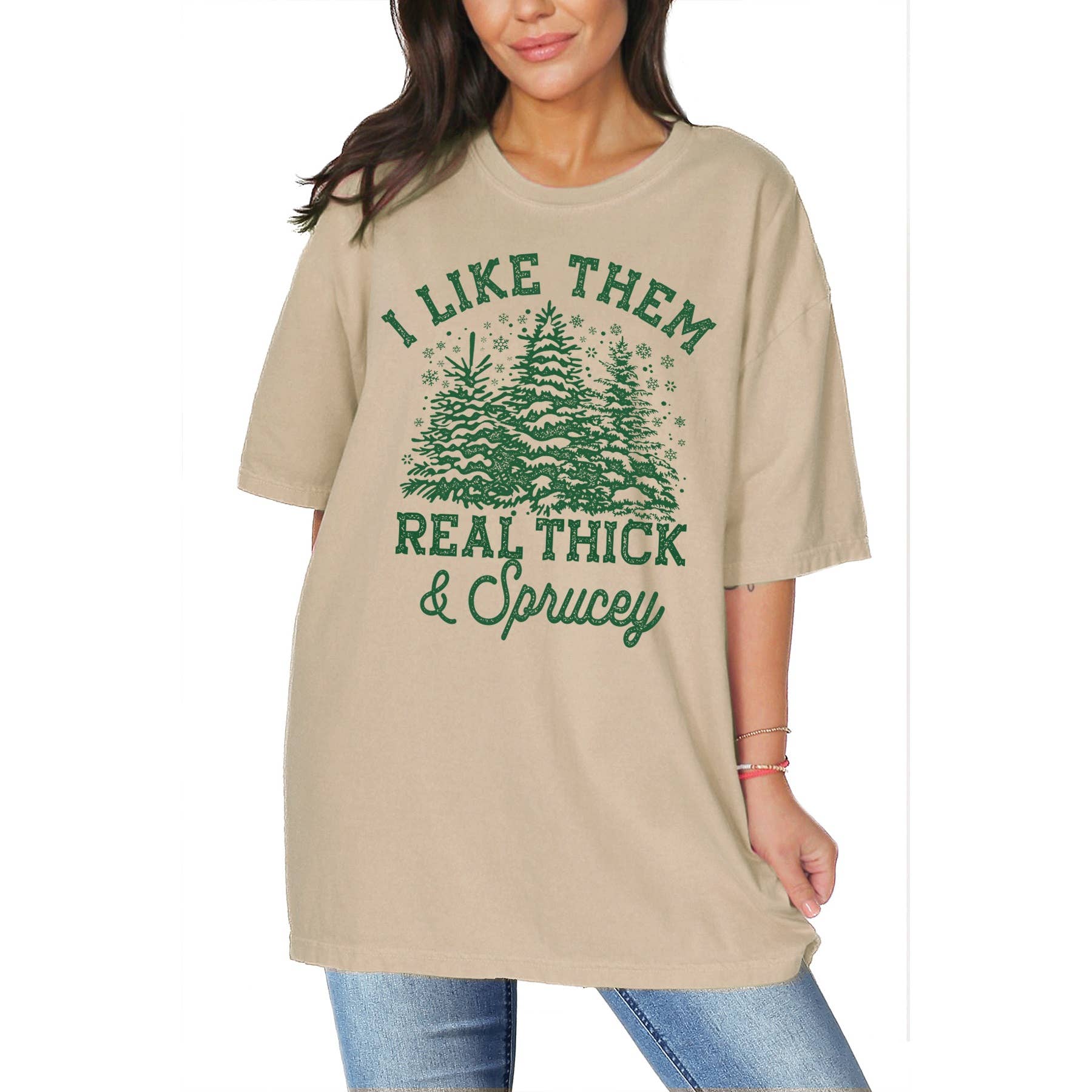 Unisex Oversized Real Thick and Sprucey - Adult & Kids T-Shirts, Sweatshirts & Hoodies apparel design preview 1