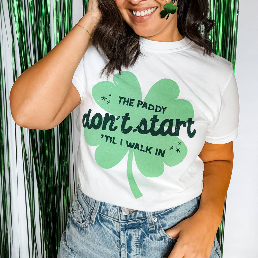 Funny St Patricks Day the Paddy Don't Start - Adult & Kids T-Shirts, Sweatshirts & Hoodies apparel design preview 1