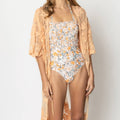 Pastel Floral Lace Kimono with Front Tie - Adult & Kids T-Shirts, Sweatshirts & Hoodies apparel design preview 1