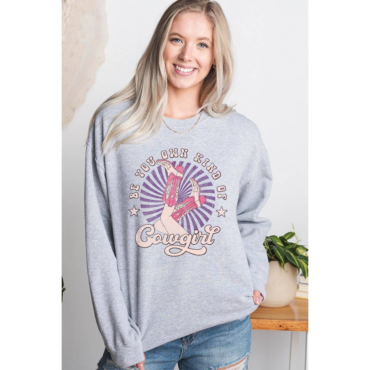 Be You Own Kind of Cowgirl Again Vintage Graphic - Adult & Kids T-Shirts, Sweatshirts & Hoodies apparel design preview 1