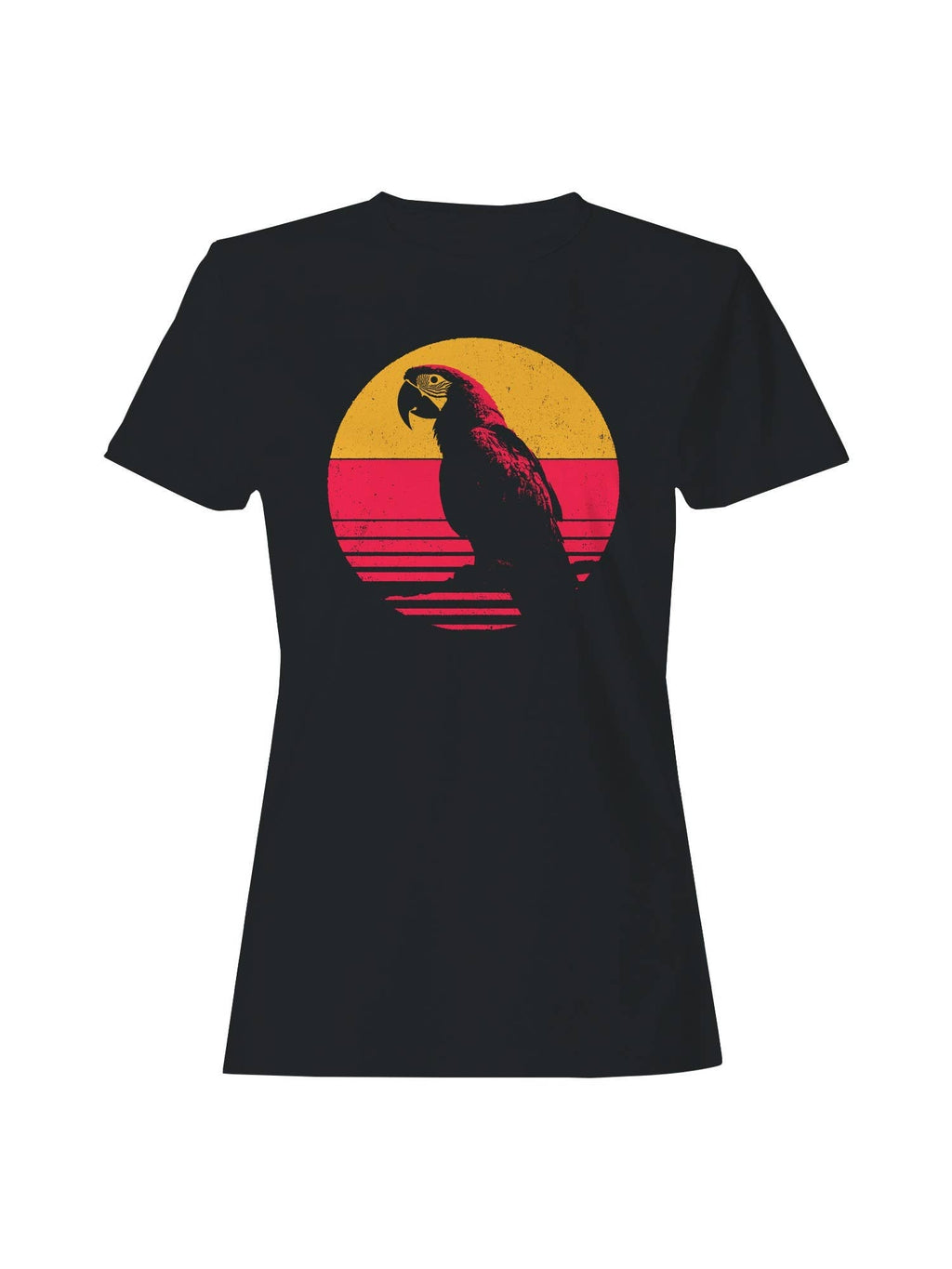 Retro Sunset Parrot Silhouette Women's - Adult & Kids T-Shirts, Sweatshirts & Hoodies apparel design preview 1