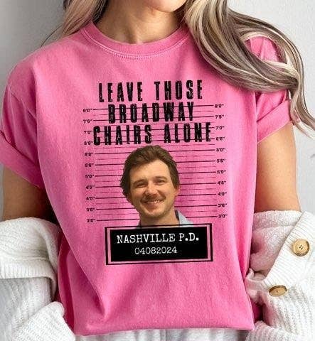 Morgan Wallen Leave Them Broadway Chairs Alone - Adult & Kids T-Shirts, Sweatshirts & Hoodies apparel design preview 1