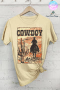 Arizona Cowboy-Hand Drawn - Adult & Kids T-Shirts, Sweatshirts & Hoodies apparel design preview 1