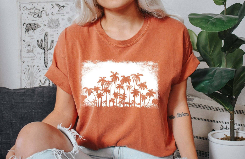 Vintage Nature Palm Trees Silhouette - Adult & Kids T-Shirts, Sweatshirts & Hoodies apparel design preview 1