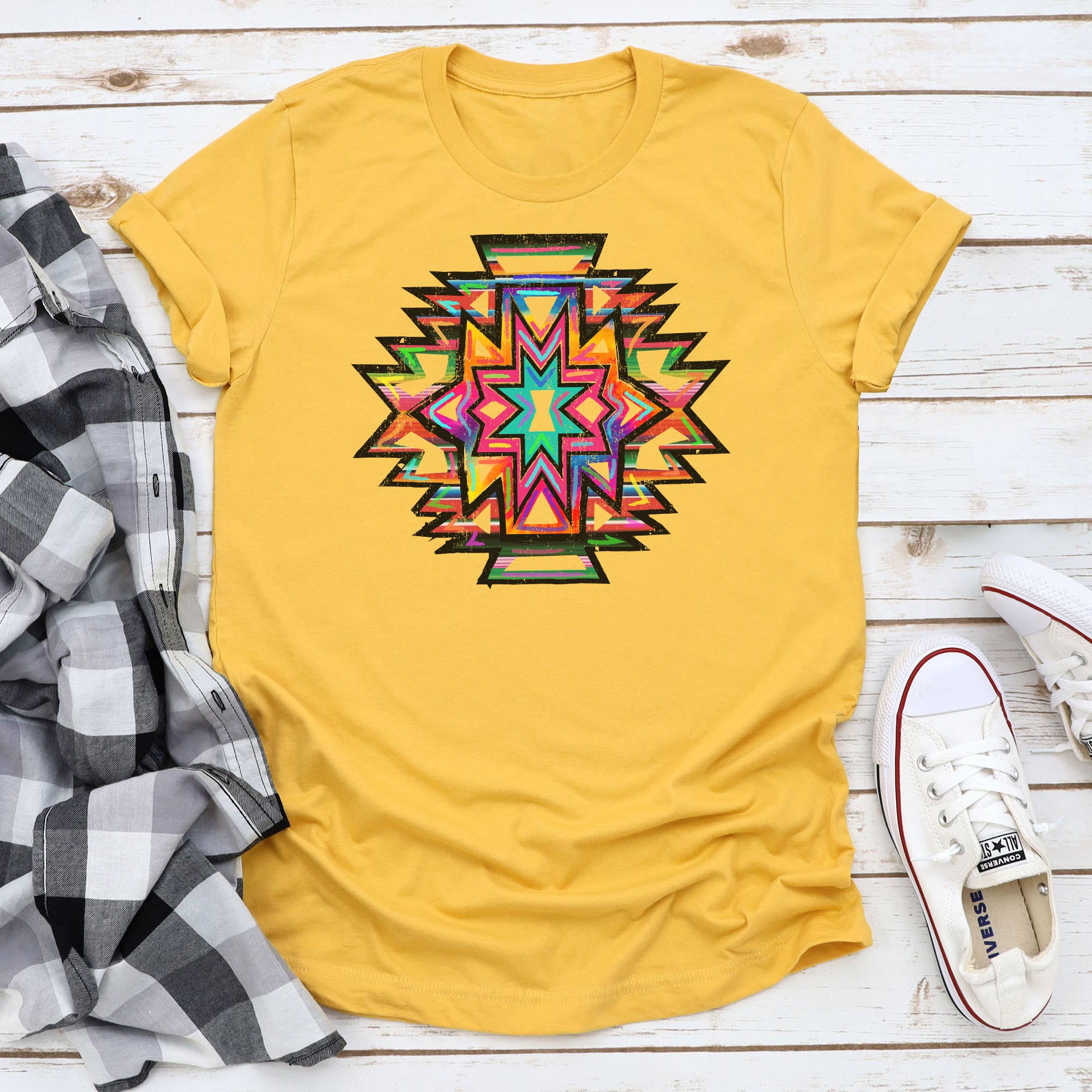 Colorful Aztec - Adult & Kids T-Shirts, Sweatshirts & Hoodies apparel design preview 1