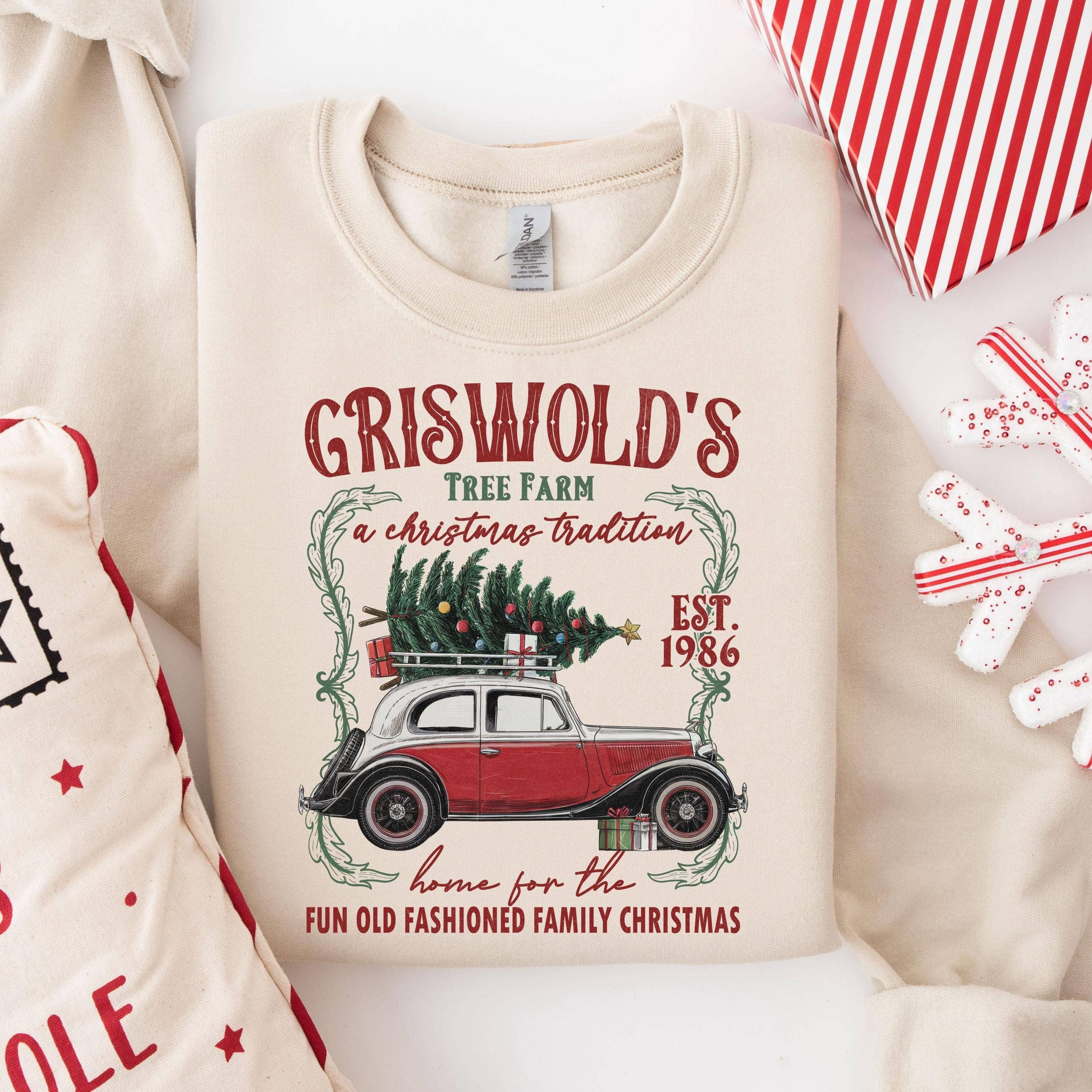 Griswold's Tree Farm Retro Christmas - Adult & Kids T-Shirts, Sweatshirts & Hoodies apparel design preview 1