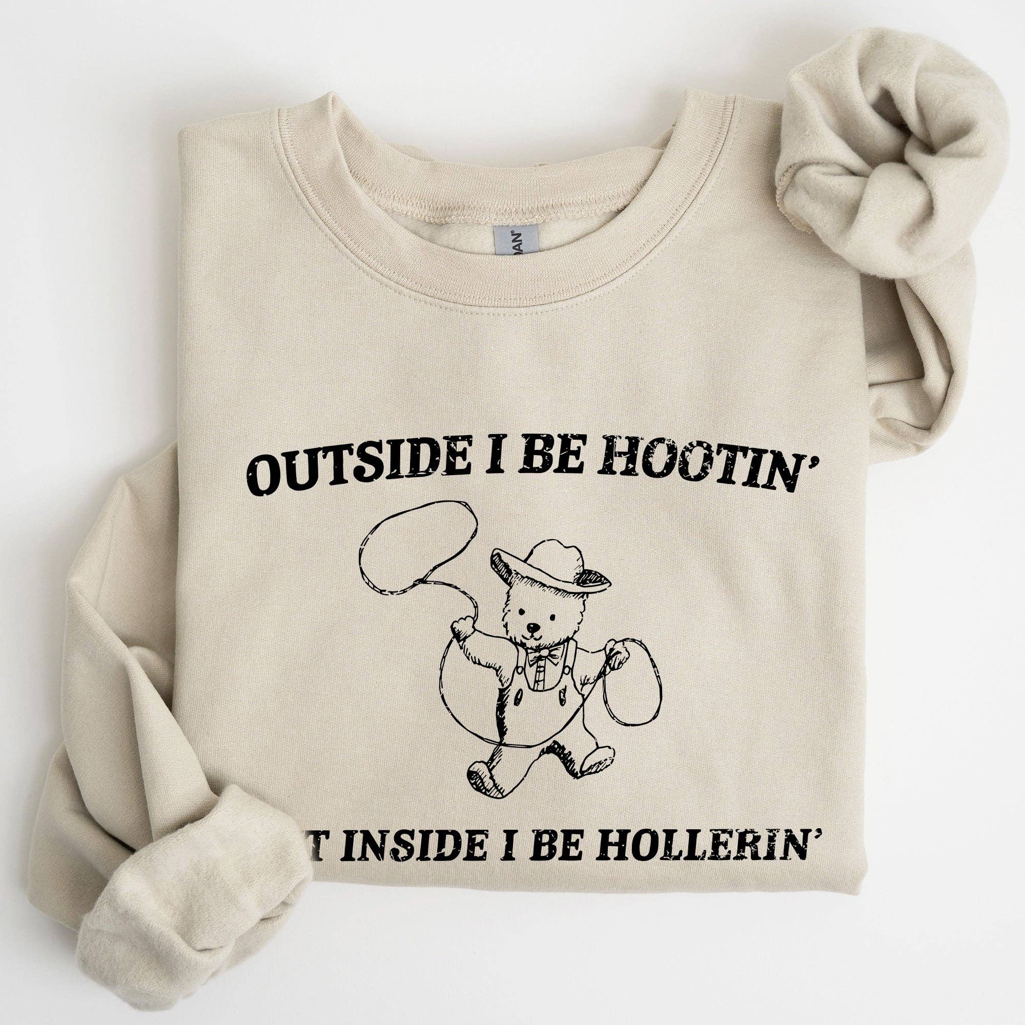 Hootin Hollerin, Bear, Meme, Aesthetic, Funny - Adult & Kids T-Shirts, Sweatshirts & Hoodies apparel design preview 1