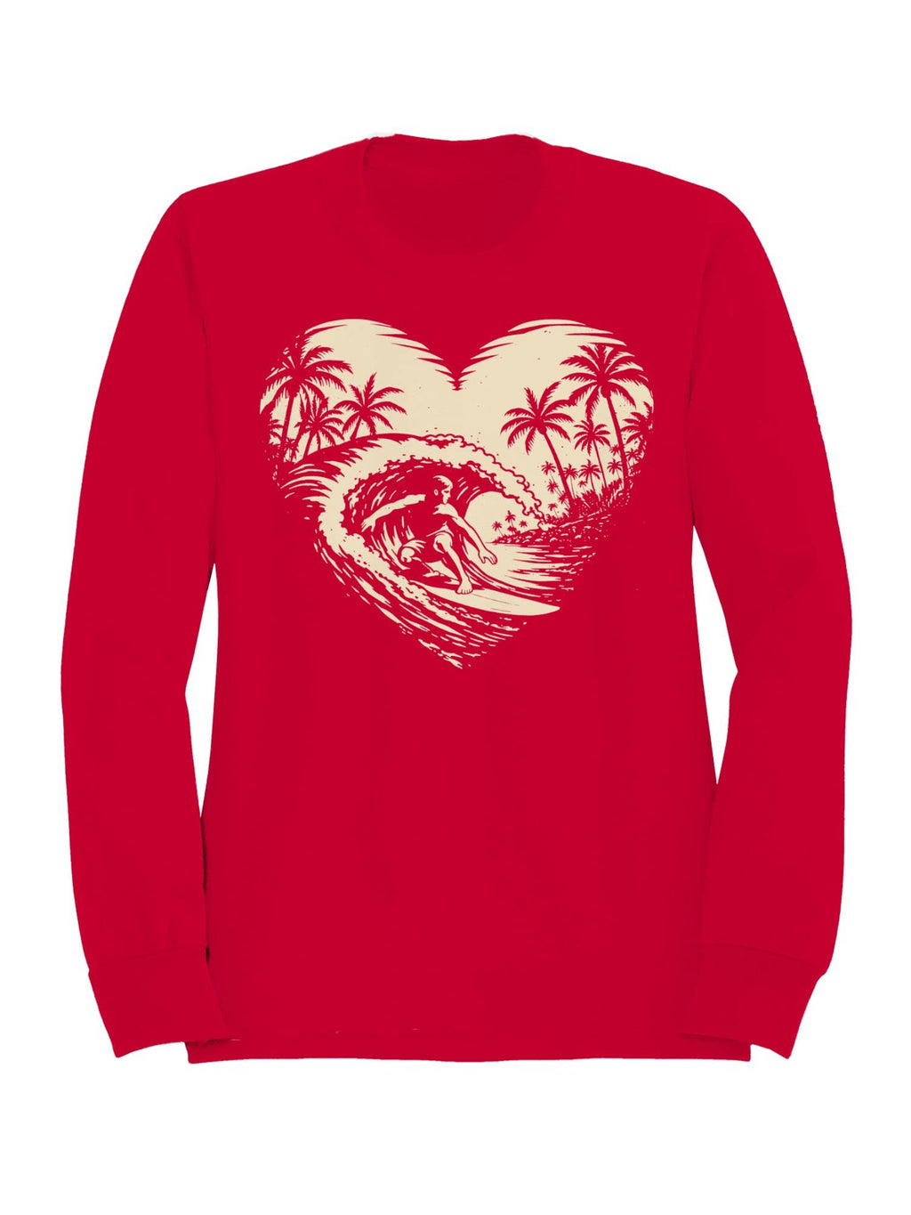 Surfer Paradise in Heart Wave Women's - Adult & Kids T-Shirts, Sweatshirts & Hoodies apparel design preview 1