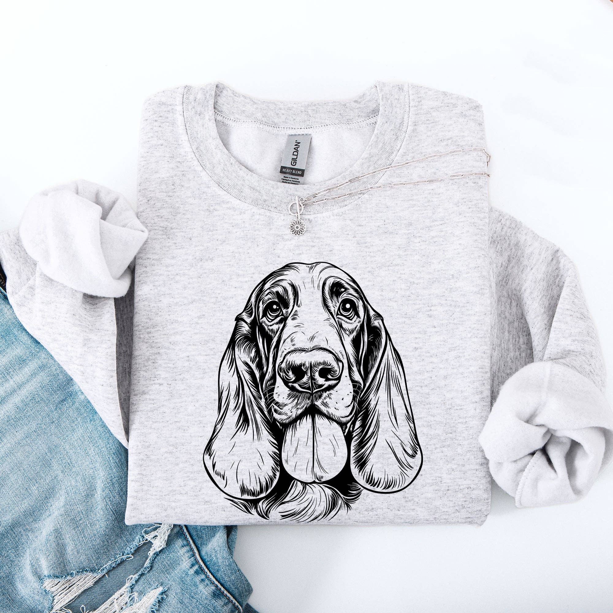 Basset Hound, Pet, Dog Breed - Adult & Kids T-Shirts, Sweatshirts & Hoodies apparel design preview 1