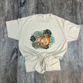 Boo Pumpkin with Flowers On Sand - Adult & Kids T-Shirts, Sweatshirts & Hoodies apparel design preview 1