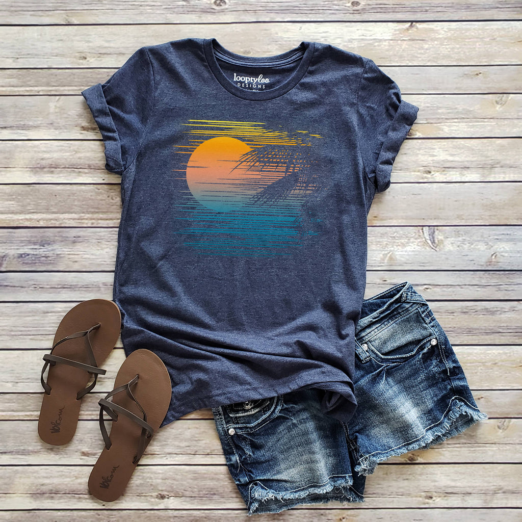 Sunset Summer Beach Sizes XS-2XL - Adult & Kids T-Shirts, Sweatshirts & Hoodies apparel design preview 1